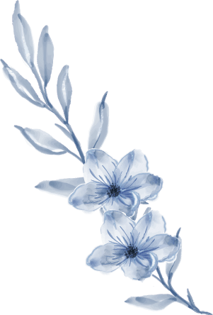 blue flower decor image
